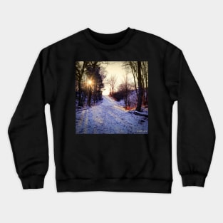 Sunset At The Entrance To Hemlock Ravine Park Crewneck Sweatshirt